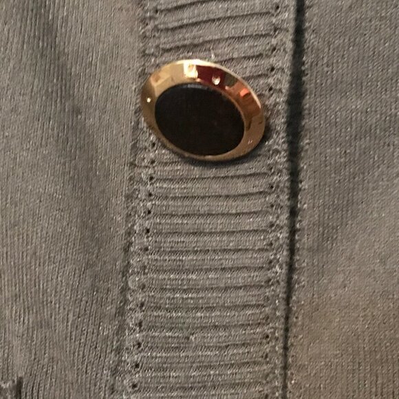 Milly dark green button down cardigan sweater, S - Picture 3 of 6